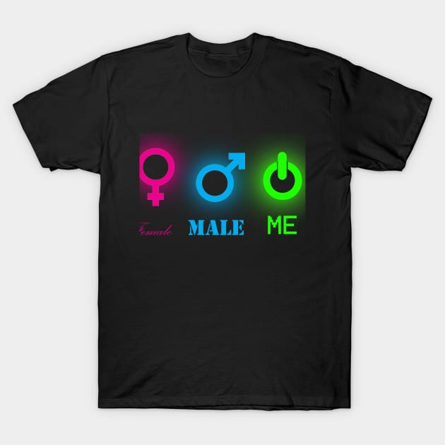 Female Male ME T-Shirt by The darkcartoon